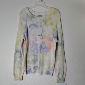 Rails Venus Rainbow Tie Dye Cashmere Blend Sweater Size Large NWT Long Sleeve